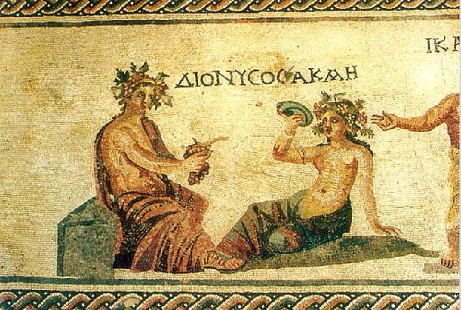 פסיפס של דיוניסוס אל היין היווני בפאפוס
