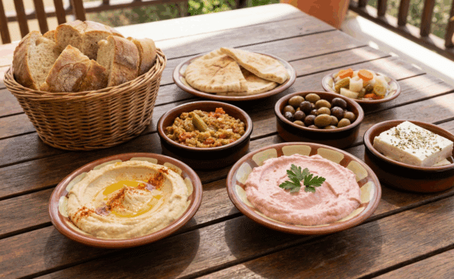 מנות פתיחה קפריסאי כולל לחם