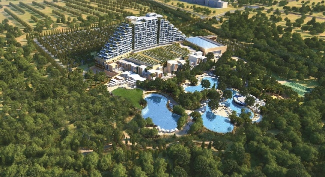 פרוייקט הקזינו הענק של לימסול City of Dreams Mediterranean - מבט מלמעלה