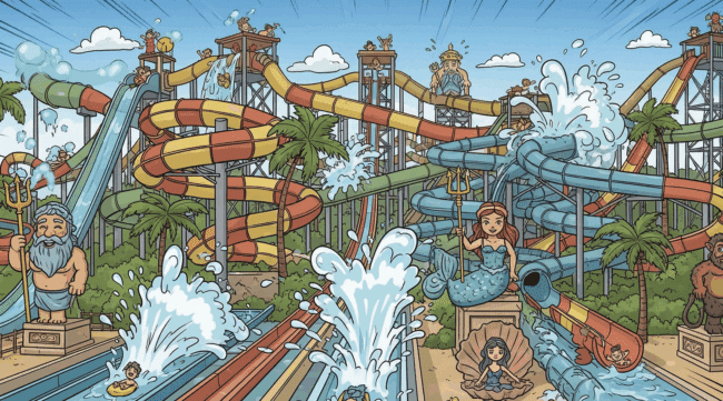 איור של פארקי מים בקפריסין